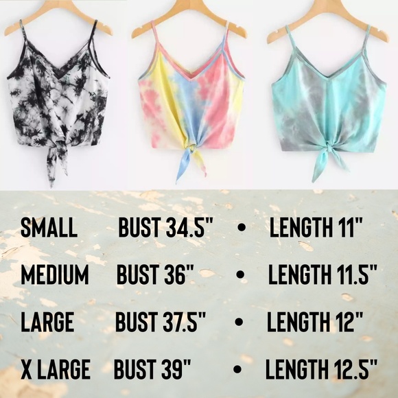 2xHP - Tie Dye Knotted Crop Top Tank Shirt - Picture 3 of 3